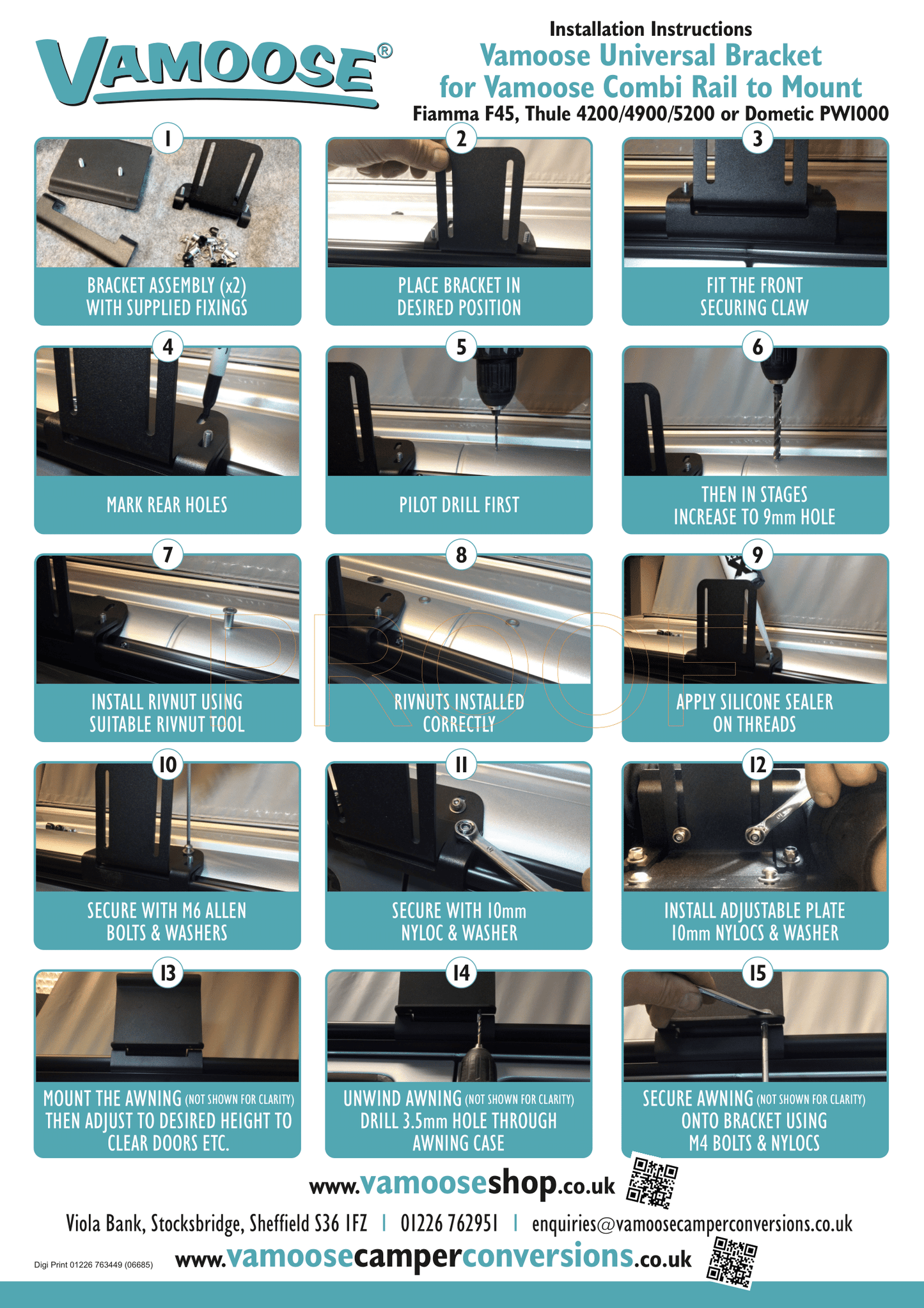 BRACKET/ADAPT. TO FIT 4200 TO VAMOOSE COMBI RAIL