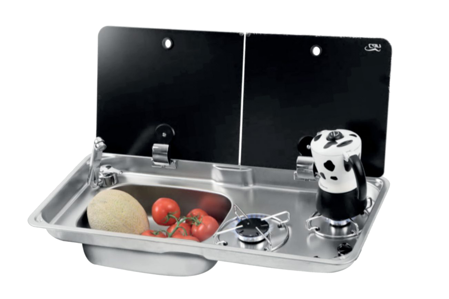 DOMETIC FL1766 SINK HOB COMBI (left or right hand), PIEZO IGNITE
