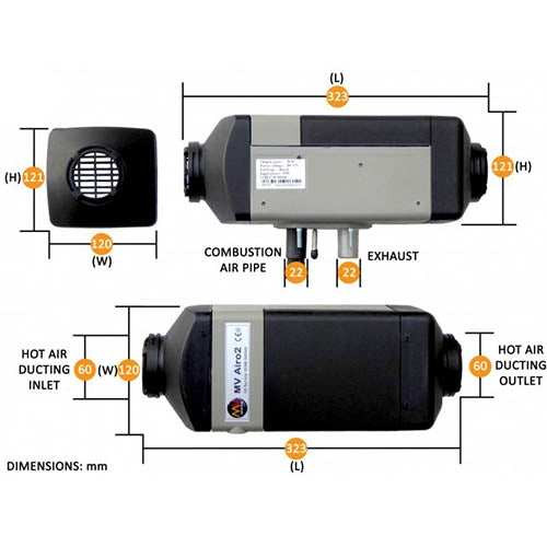 MV AIRO 2 - 2KW DIESEL HEATER