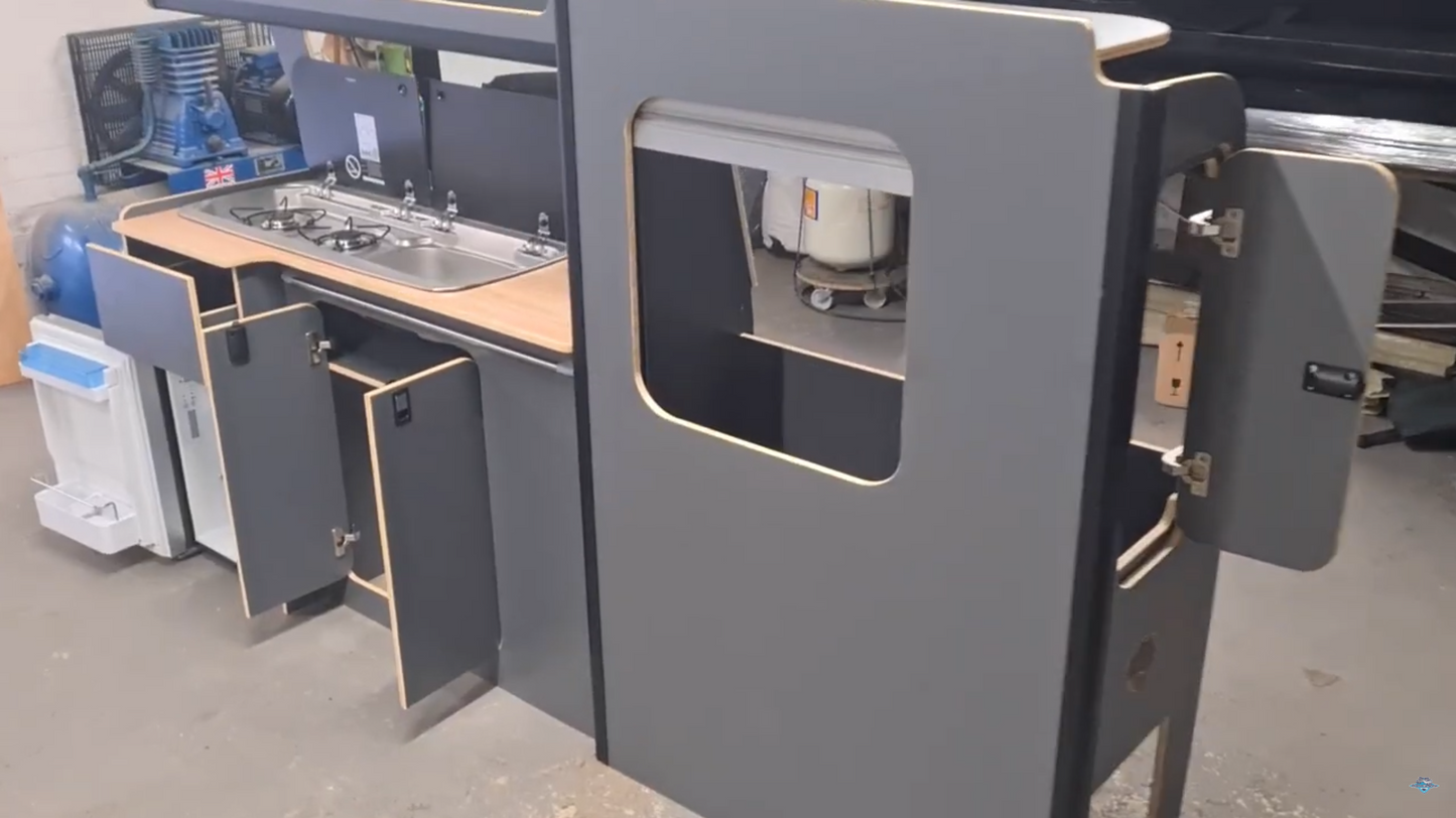 Campervan Kitchen Pod Furniture- Customisable Colours - VW T5/T5.1/T6/T6.1 SWB