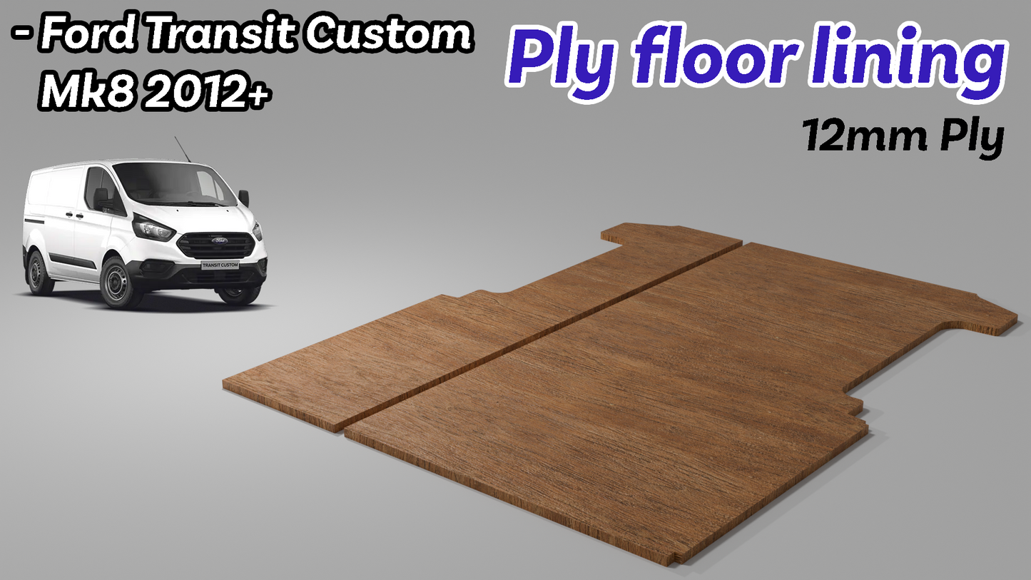 Ford Transit Custom 2013-23 - 12mm Campervan Plywood Flooring (SWB)