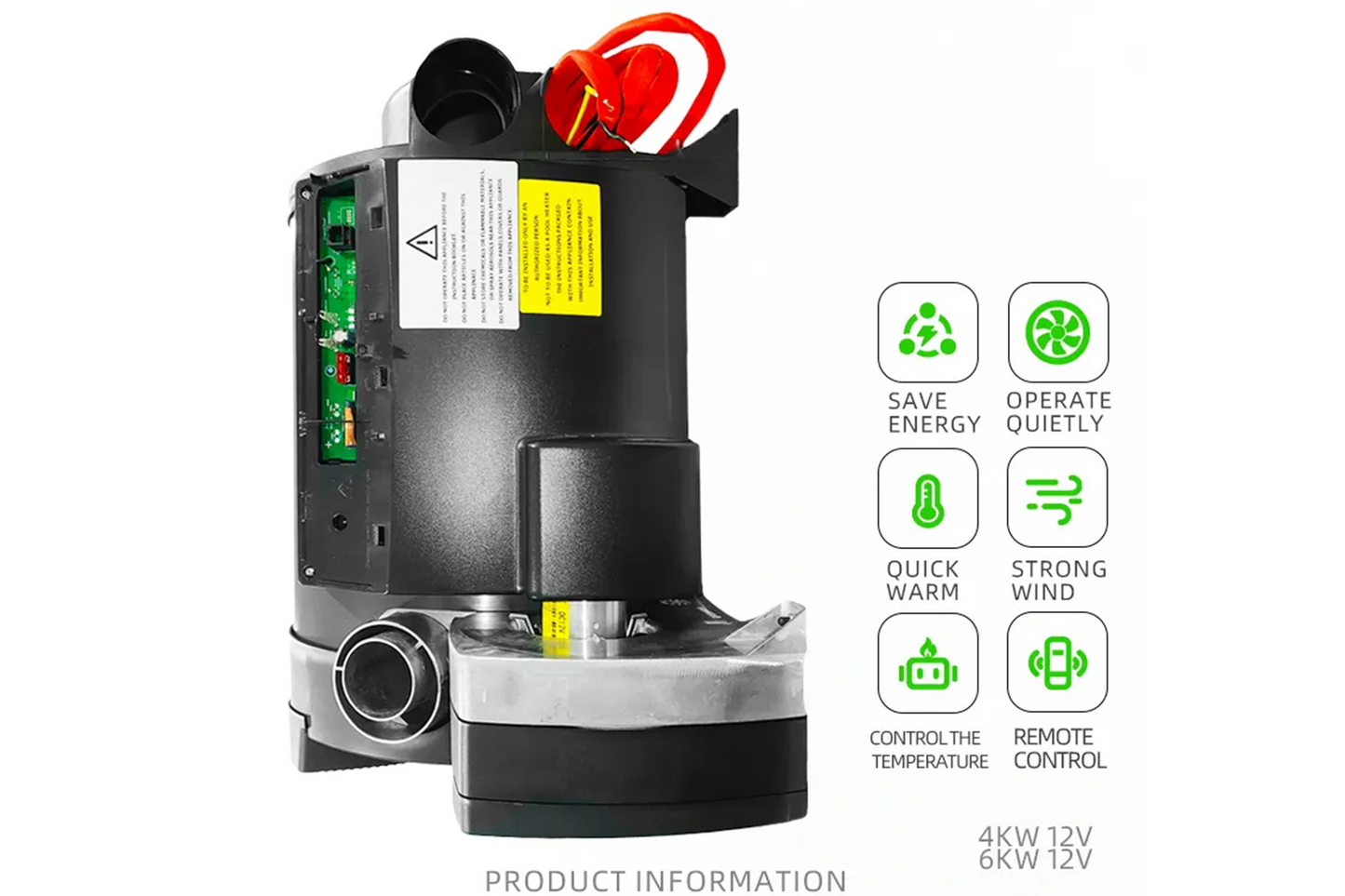 12V COMBINATION HEATER (HOT AIR & WATER)