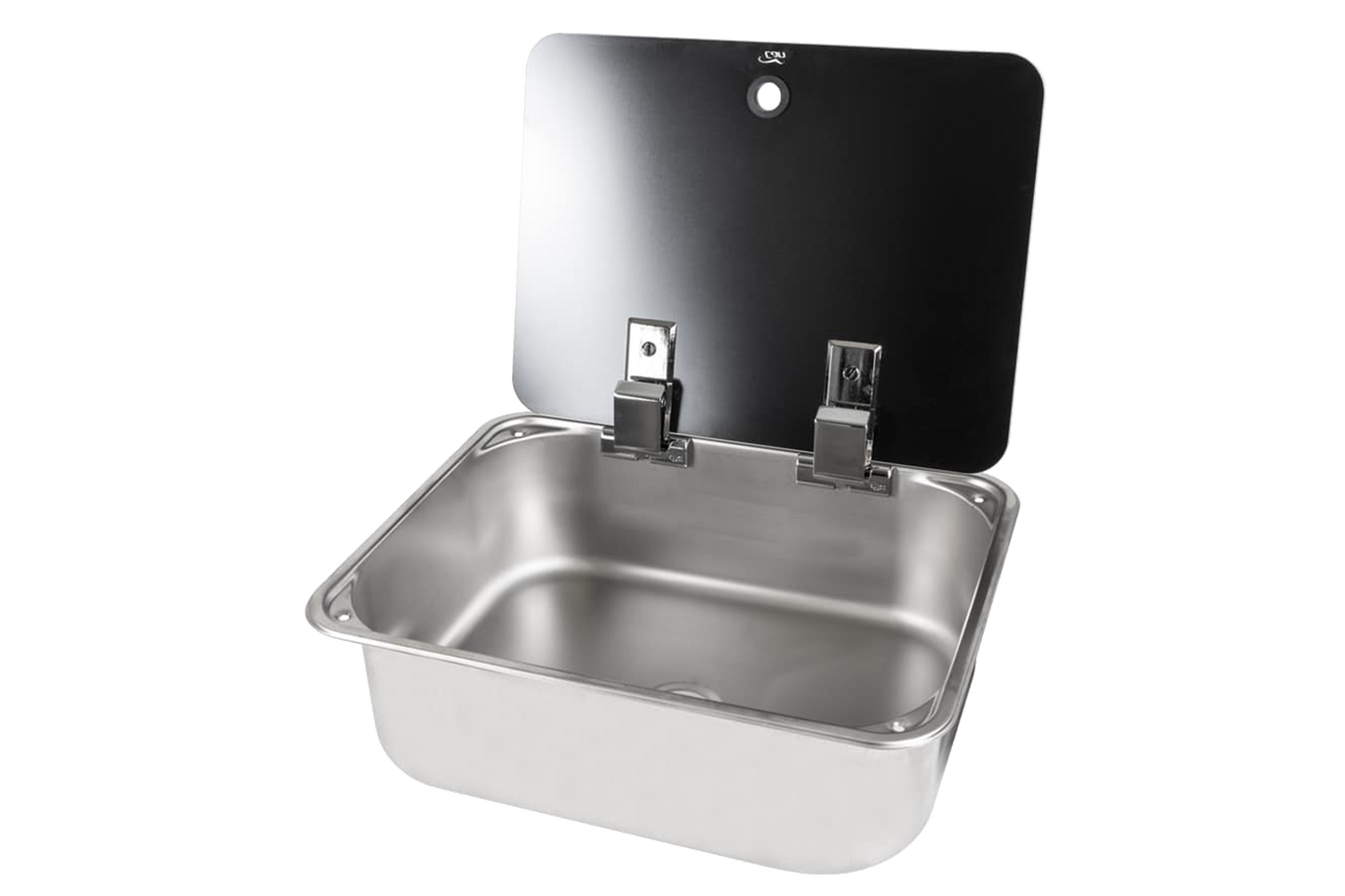 RECTANGULAR SINK 375 x 300 x 121 mm W. GLASS LID