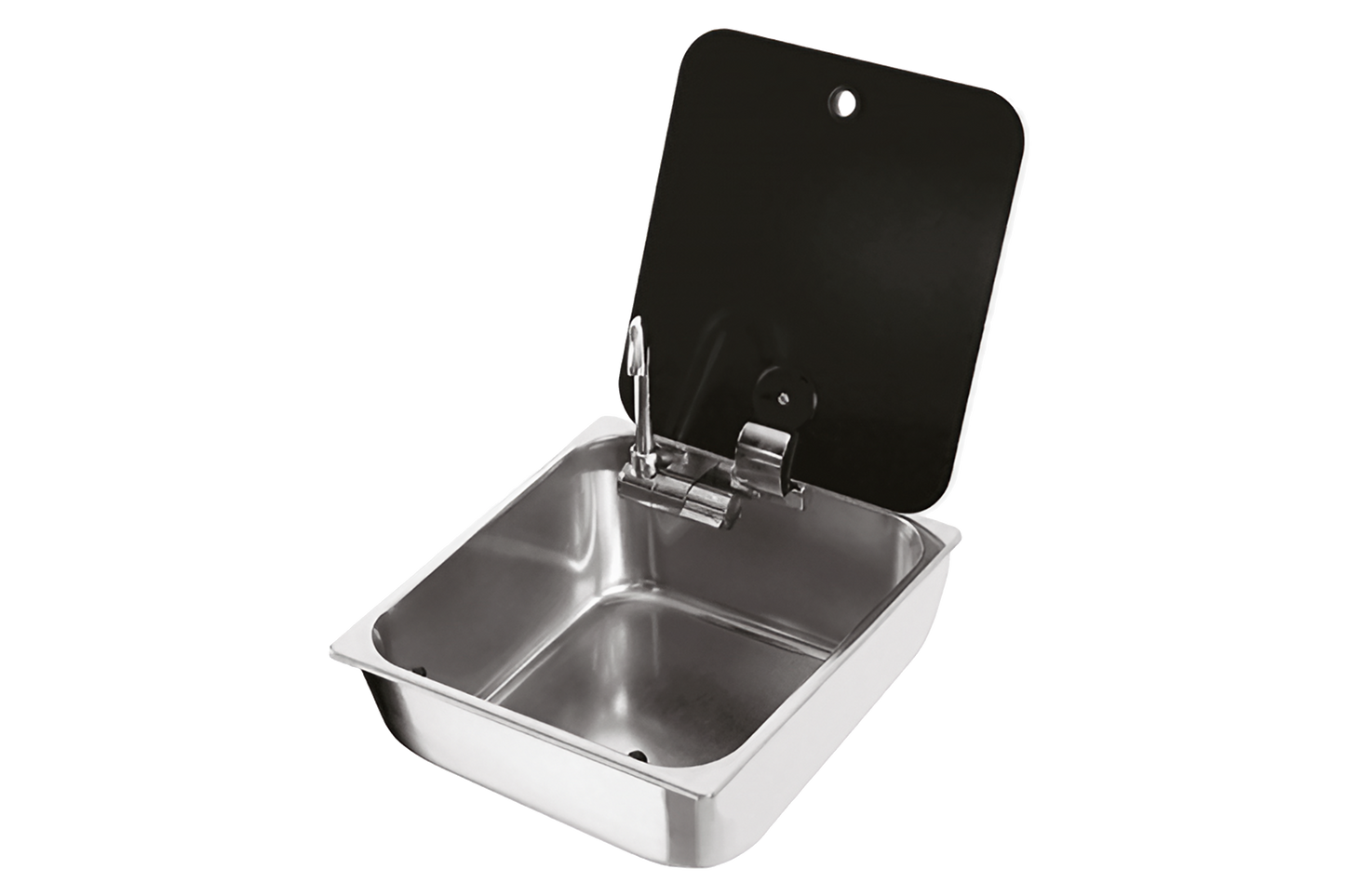 RECTANGULAR SINK 350 x 320 x 150 W. GLASS LID