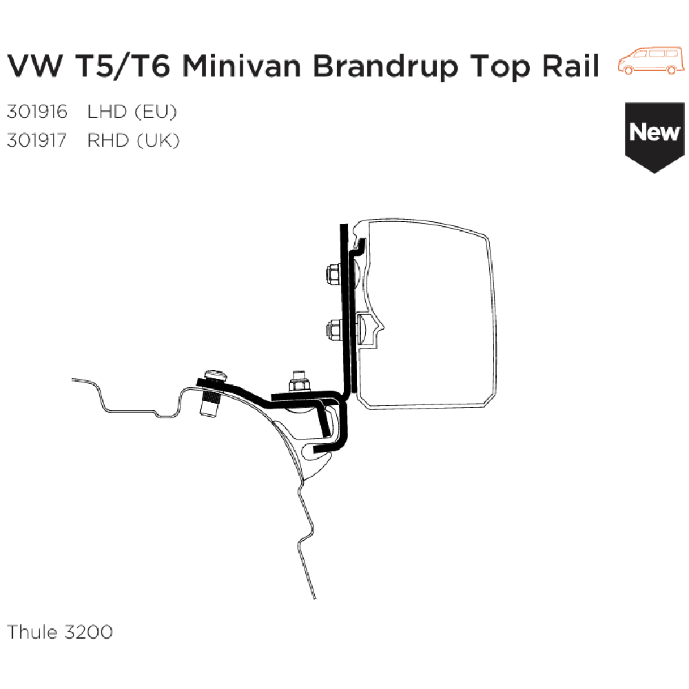 Thule 3200 Awning Adapters - Secure bracket connections