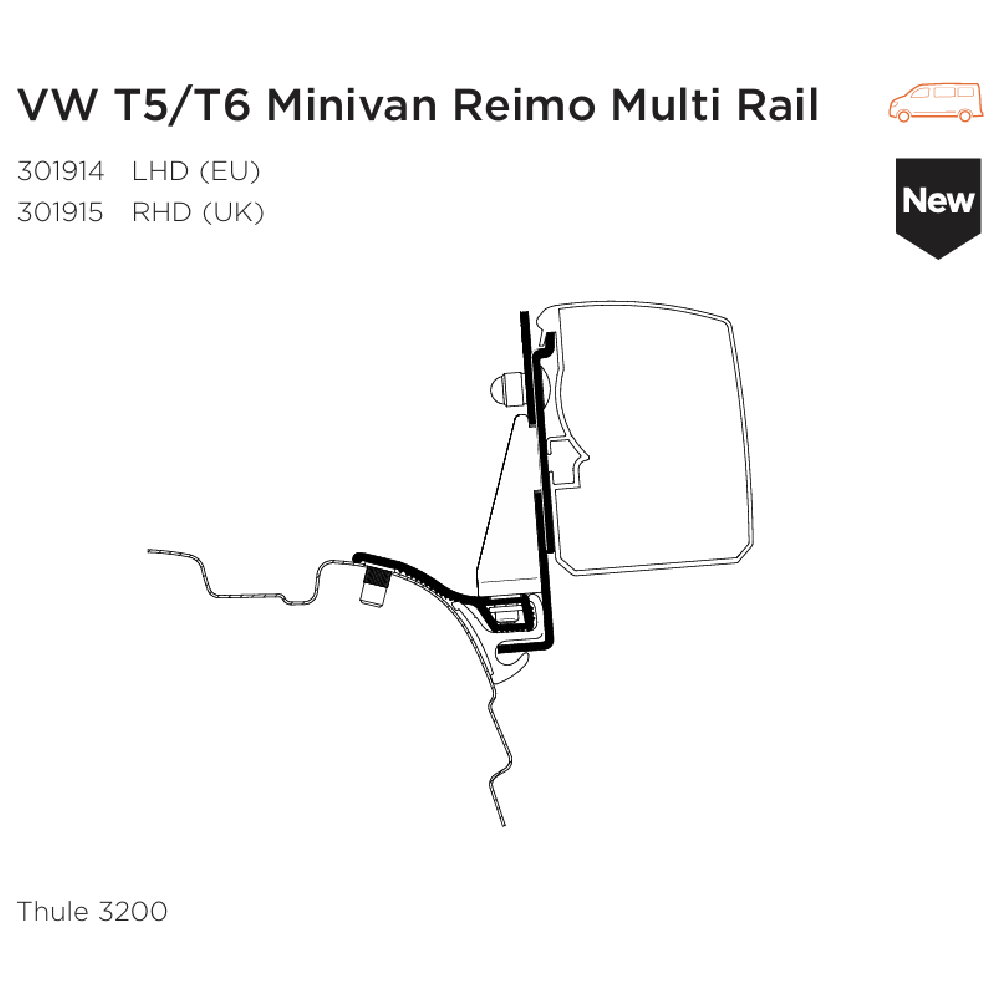 Thule 3200 Awning Adapters - Secure bracket connections