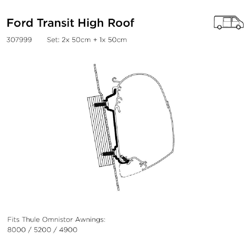 Thule 4200 Awning Adapters - Secure bracket connections