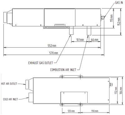 PROPEX HS2000E GAS & MAINS HEATER