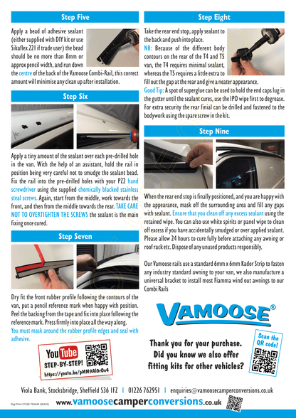 VAMOOSE AWNING COMBI RAILS - T7 MULTIVAN LIFE & STYLE