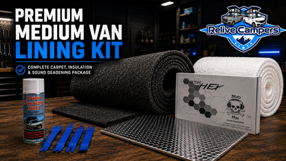 Relive Premium Medium Van Lining Bundle | Carpet, Insulation & Adhesive Kit