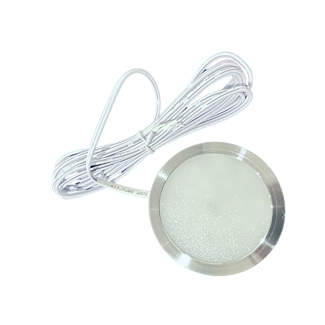 12V round LED surface mounted light silver campervan interior lighting