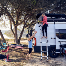 Thule telescopic ladder 9 steps campervan roof access ladder with fixation kit