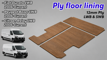 12mm ply floor lining for Fiat Ducato Peugeot Boxer and Citroën Relay vans