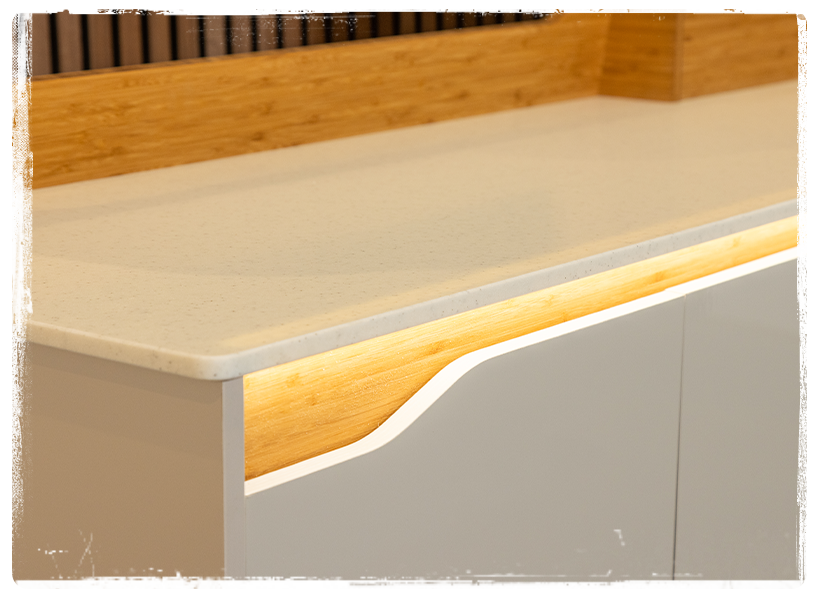 Dirty Rock Dallas caramel bamboo worktop