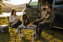 Royal Leisure Coniston Aluminium Folding Camping Table – Dark Charcoal MDF Top