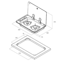 CAN Hoodiny FC1336-P 2 Burner LPG Hob with Piezo Ignition
