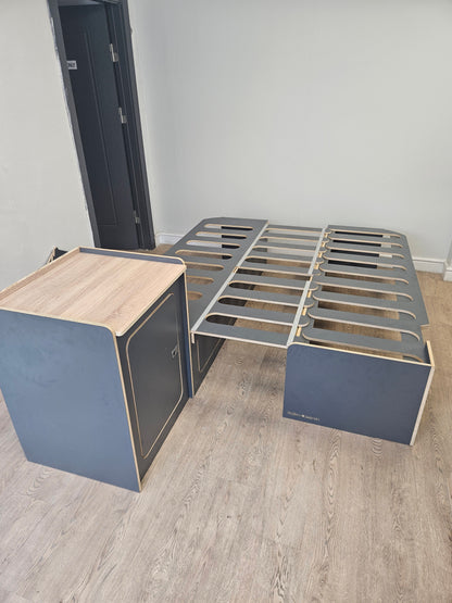 Campervan Bed and Cabinet- Customisable Colours - VW T5/T6/ LWB