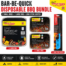 disposable BBQ bundle camping portable BBQ with lighter