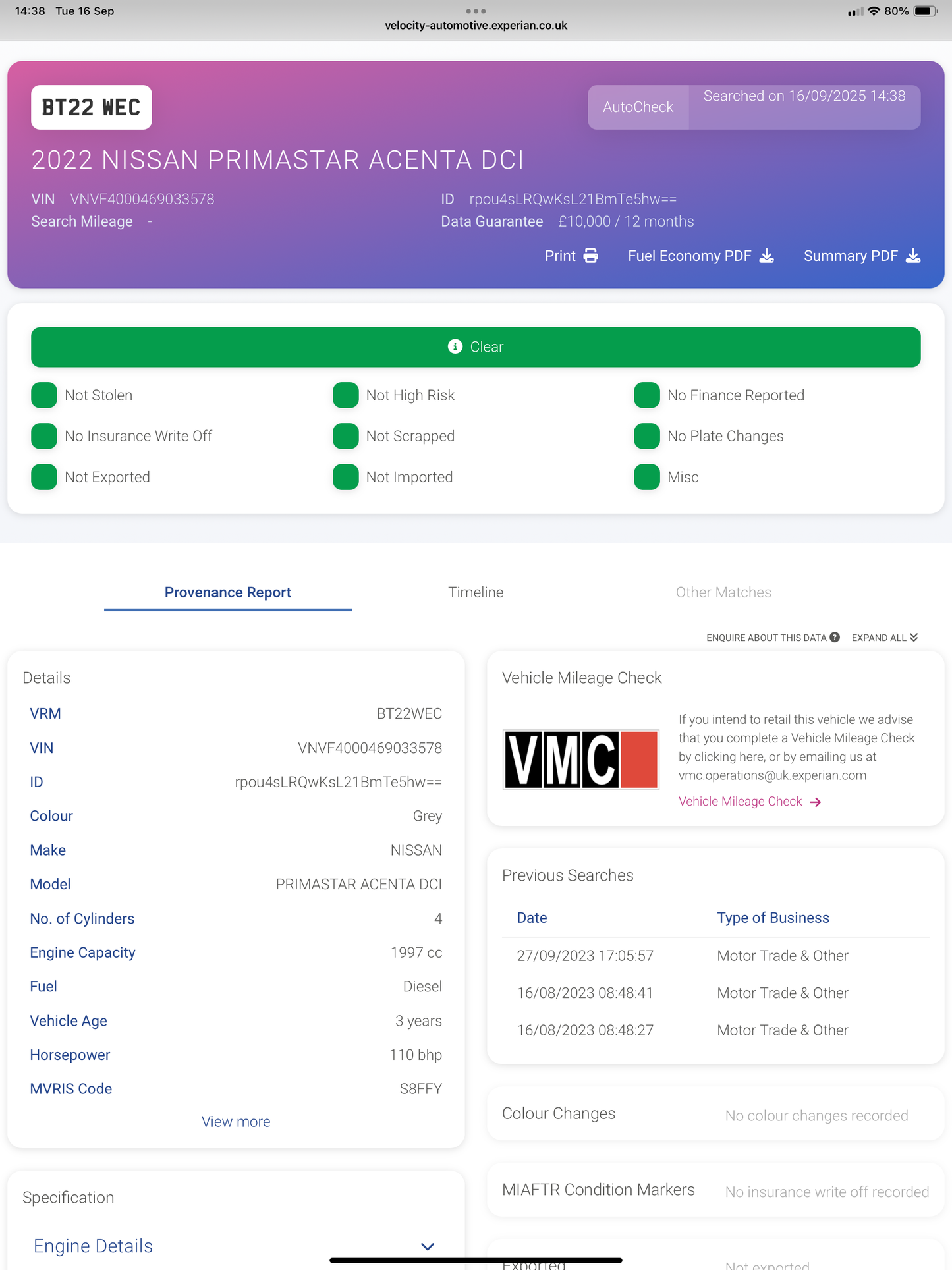 2022 Nissan Primastar 4 Berth Pop Top Campervan 150 MILES Relive Campers and Conversions