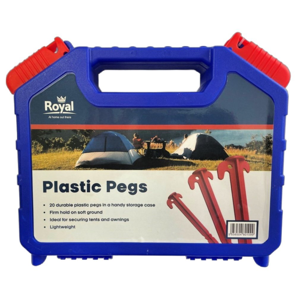 Royal Leisure Plastic Tent Peg x20 & Case Relive Campers LTD
