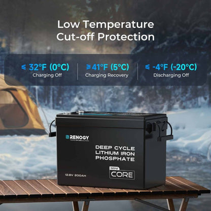 Renogy MINI 12V 200Ah LiFePO4 Lithium Leisure Battery