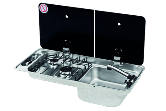 DOMETIC FL1401 Sink+Hob  (left or right hand), PIEZO IGNITE