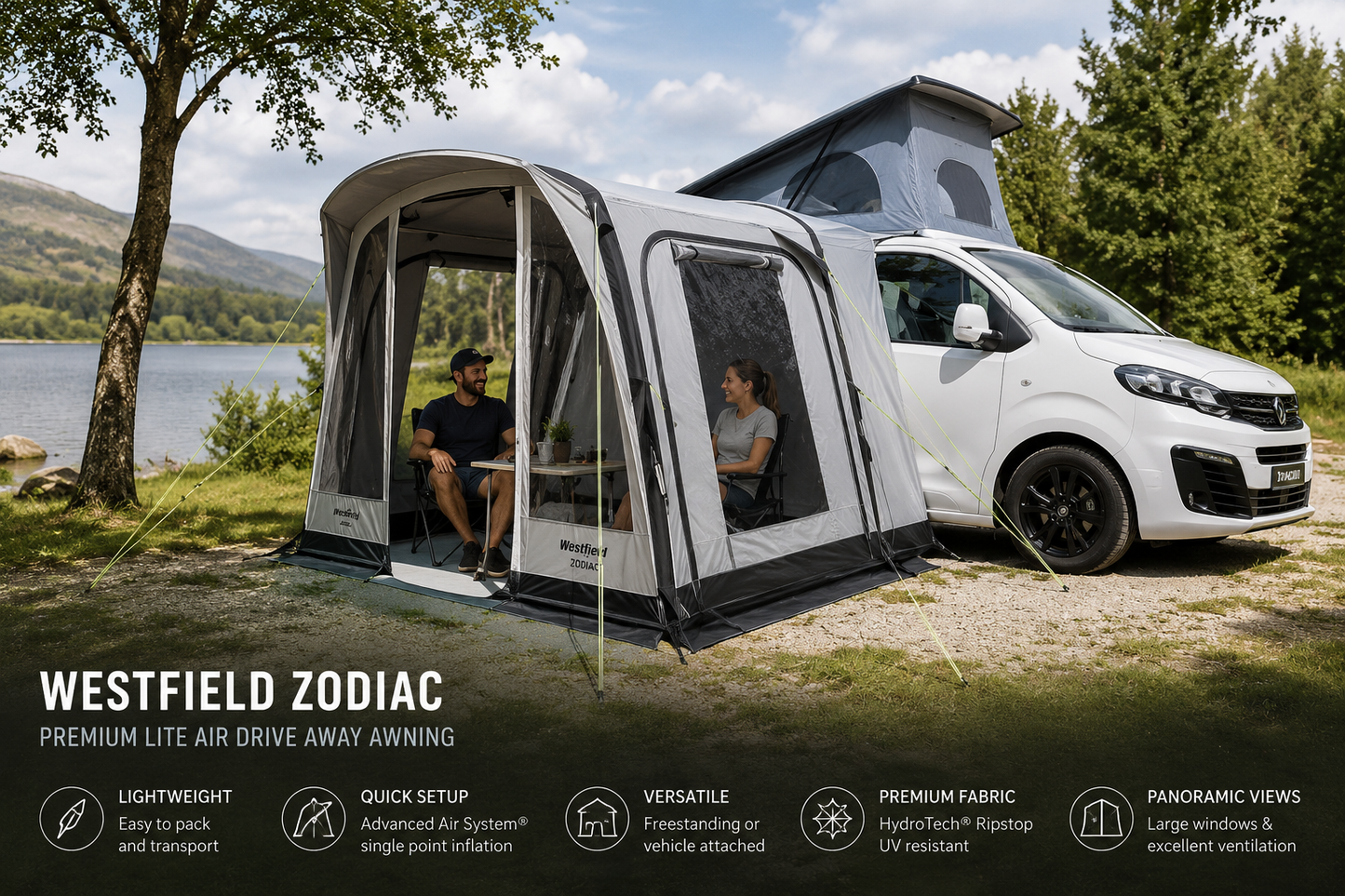 Westfield Zodiac Premium Lite Air Drive Away Awning – Lightweight Campervan Awning
