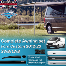 FORD CUSTOM 2012-2023 / COMPLETE AWNING SET + BRACKETS, THULE 4200 Relive Campers