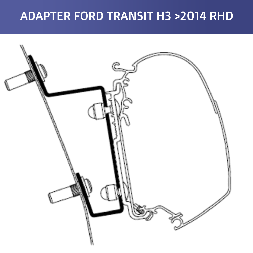 ADAPTER FORD TRANSIT H3 >2014     -   R/L Hand Drive Relive Campers