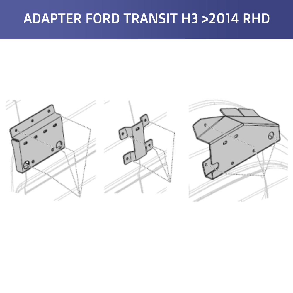 ADAPTER FORD TRANSIT H3 >2014     -   R/L Hand Drive Relive Campers