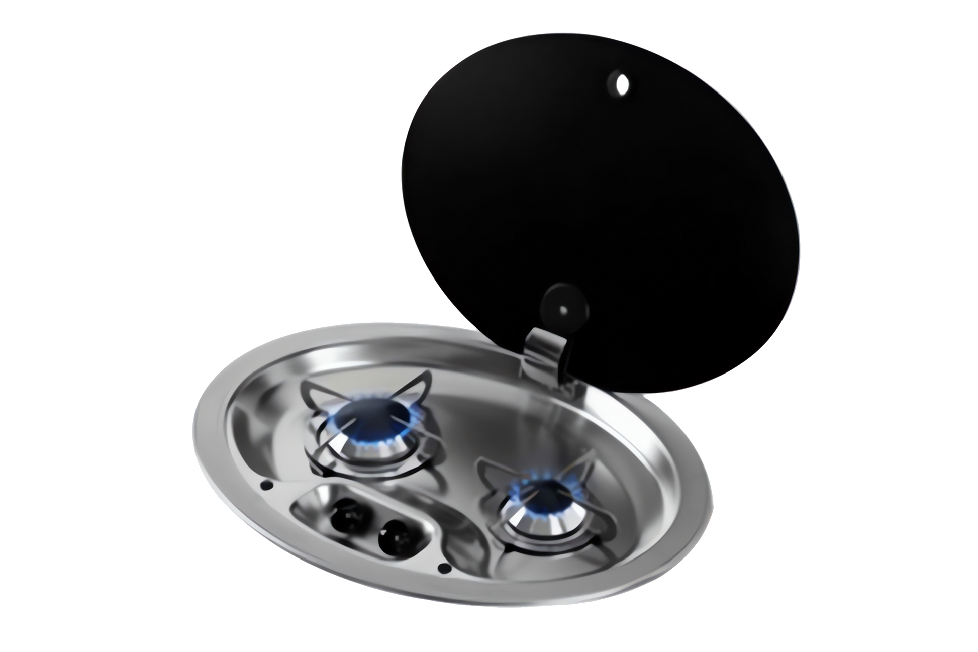 HOODINY OVAL 2 BURNER HOB, PIEZO IGNITE Relive Campers