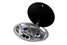HOODINY OVAL 2 BURNER HOB, PIEZO IGNITE Relive Campers
