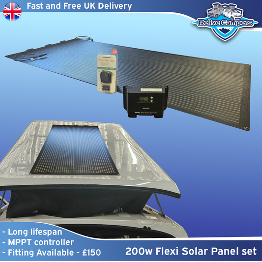 200w MESTIC FLEXIBLE SOLAR PANEL KIT - Panel + MPPT Control + Roof Gland