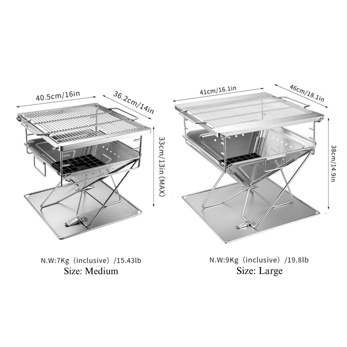 Nomadia Flamo Portable Fire Pit & BBQ Grill