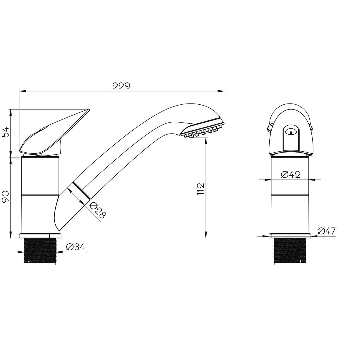 Reich Pelikan Mixer Tap Chrome with Microswitch