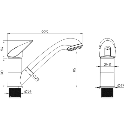 Reich Pelikan Mixer Tap Chrome with Microswitch