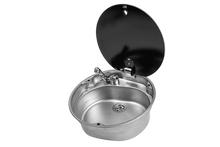ROUND SINK 407mm  W. GLASS LID Relive Campers