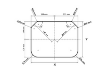 SQUARE SINK 420 x 370 x 146.5 mm  W. GLASS LID, Relive Campers