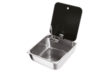 RECTANGULAR SINK 350 x 320 x 150   W. GLASS LID Relive Campers