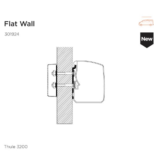 Awning Adapter - Flat Wall Universal-  Thule 3200