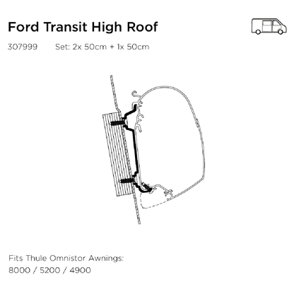 Thule 4200 Awning Adapters - Secure bracket connections