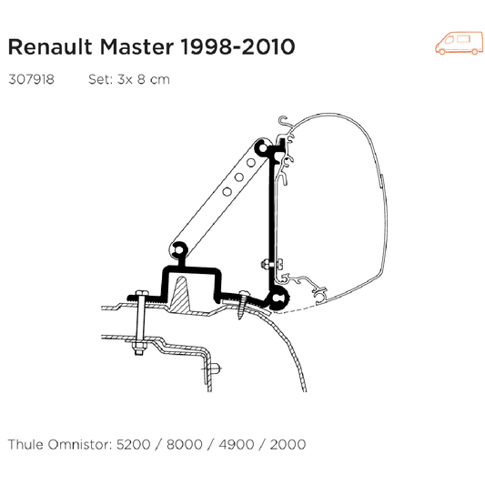 Awning Adapter - Renault Master 1998-2010