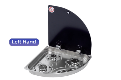TRIANGULAR 3 BURNER HOB (left or right hand), PIEZO IGNITE