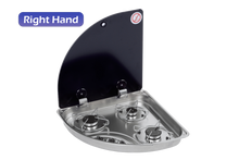 TRIANGULAR 3 BURNER HOB (left or right hand), PIEZO IGNITE Relive Campers