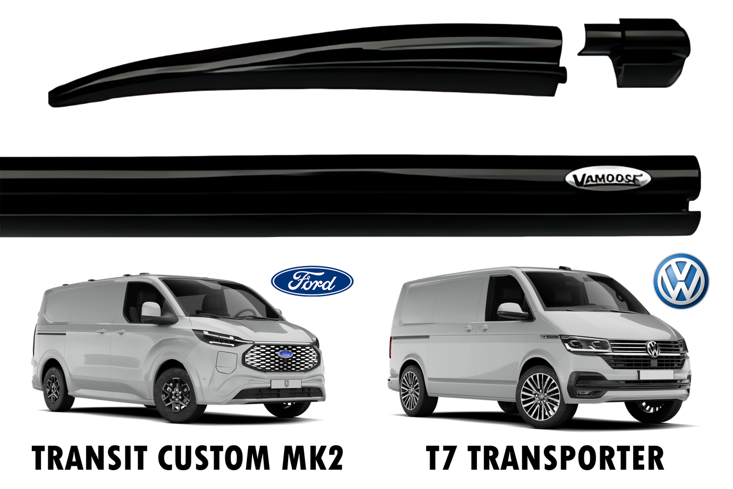 VAMOOSE AWNING COMBI RAILS - TRANSIT CUSTOM MK2 (2024>) & VWT7 TRANSPORTER 2025 Relive Campers