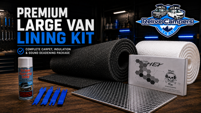 Relive Premium Large Van Lining Bundle | Carpet, Insulation & Adhesive Kit
