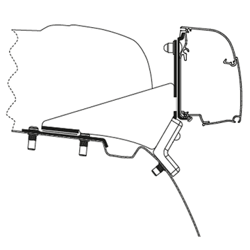 Thule Omnistor 4200 Awning Adapter for Mercedes Vito/V-Class SCA Lift Roof