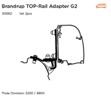 Thule Omnistor 4200 Awning Adapter for VW T5/T6 Brandrup Rail G2