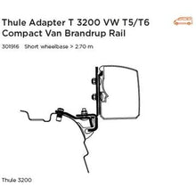 Thule Omnistor 3200 Awning Adapter for VW T5/T6 Brandrup Rail
