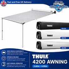 Thule 4200 Campervan Awning – Manual Cassette Awning (White/Silver/Black, 2.6m–4.5m)